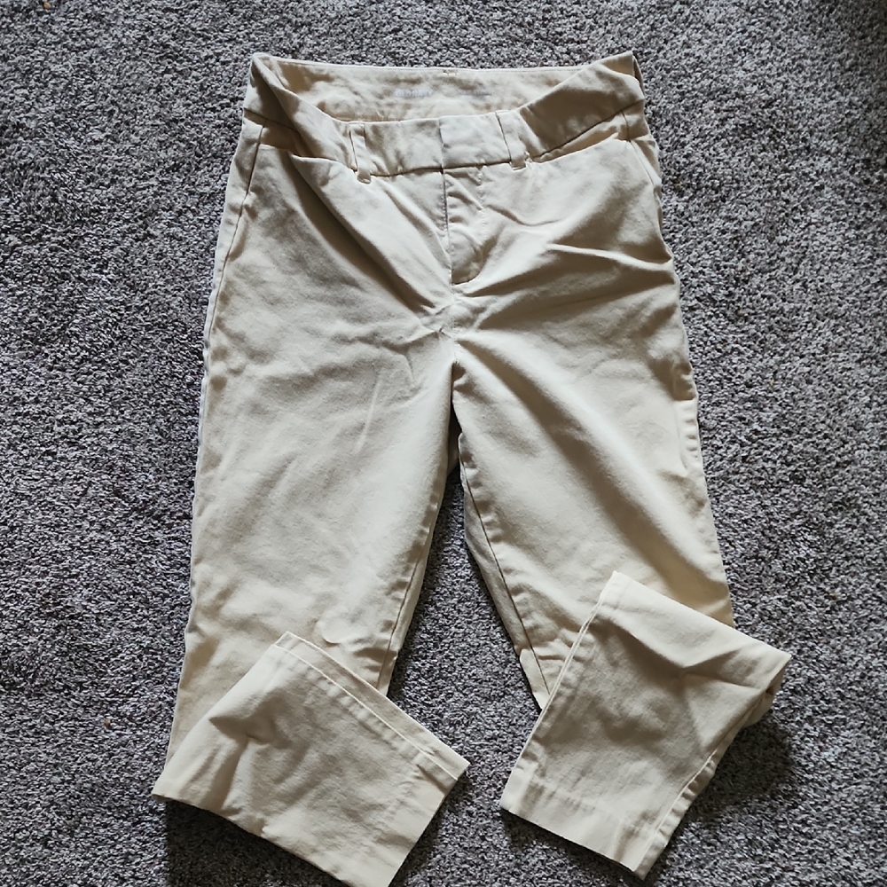 Old Navy Light Tan Pixie High Rise Pants